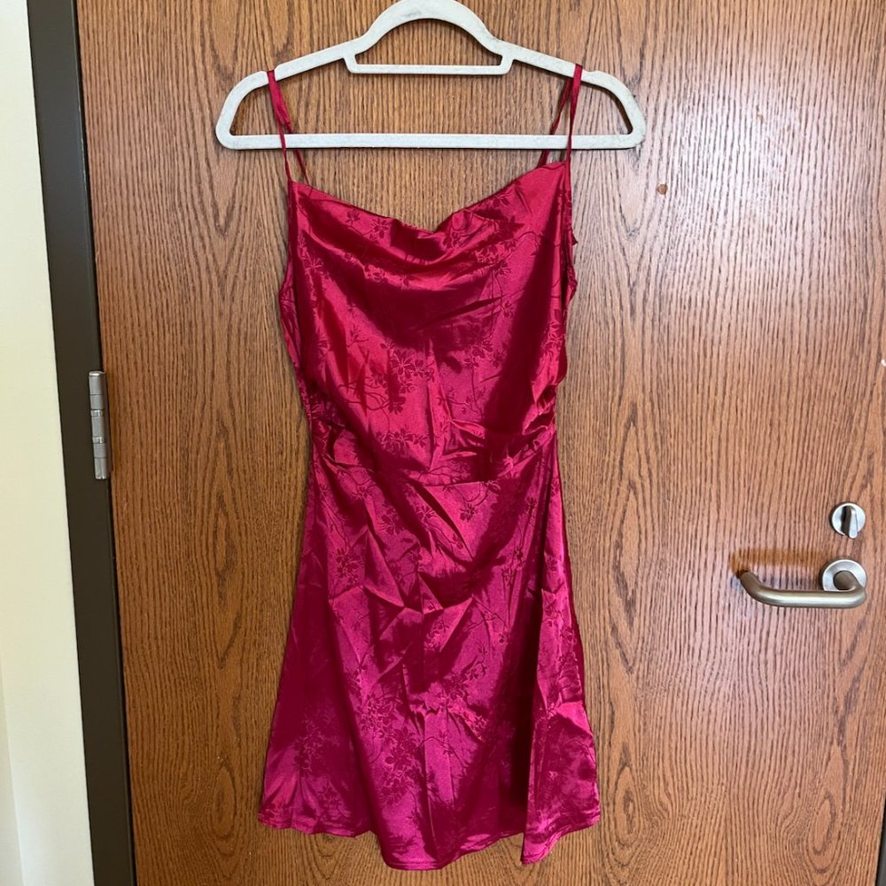 Red Satin Dress